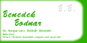 benedek bodnar business card